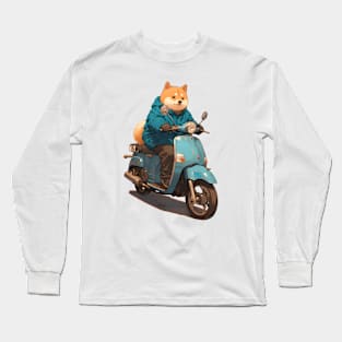 Cool dog riding motorbike Long Sleeve T-Shirt